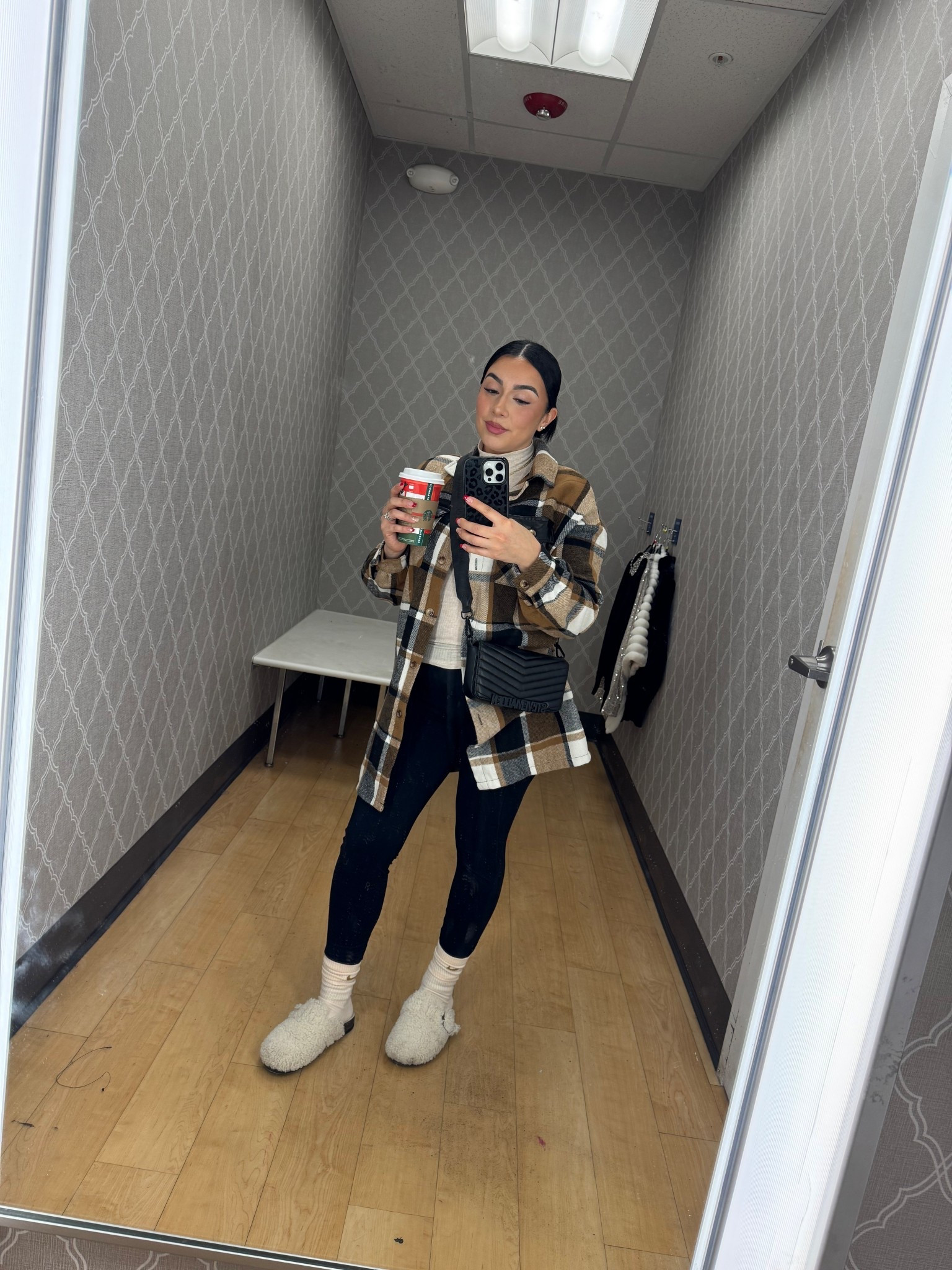 Cute & comfy outfit to run errands. All exact items are TTS 🫶🏼 These clogs have been a staple in my fall/winter wardrobe since last year 😮‍💨🙌🏼 
Winter Outfits, Fall Outfits, Casual Outfit, Plaid


#LTKFindsUnder100 #LTKootd #LTKU