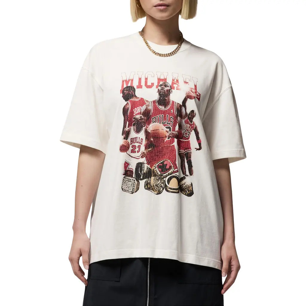 Jordan Oversize Mixtape Graphic T-Shirt in Sail at Nordstrom, Size Medium | Nordstrom
