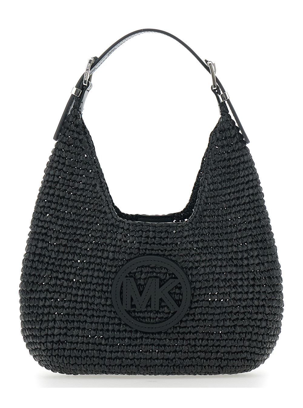 Michael Michael Kors Small Shoulder Bag Nolita with Leather Logo on Front and Black Raffia Intreccio Design for Women Polypropylene - Women | Italist.com US