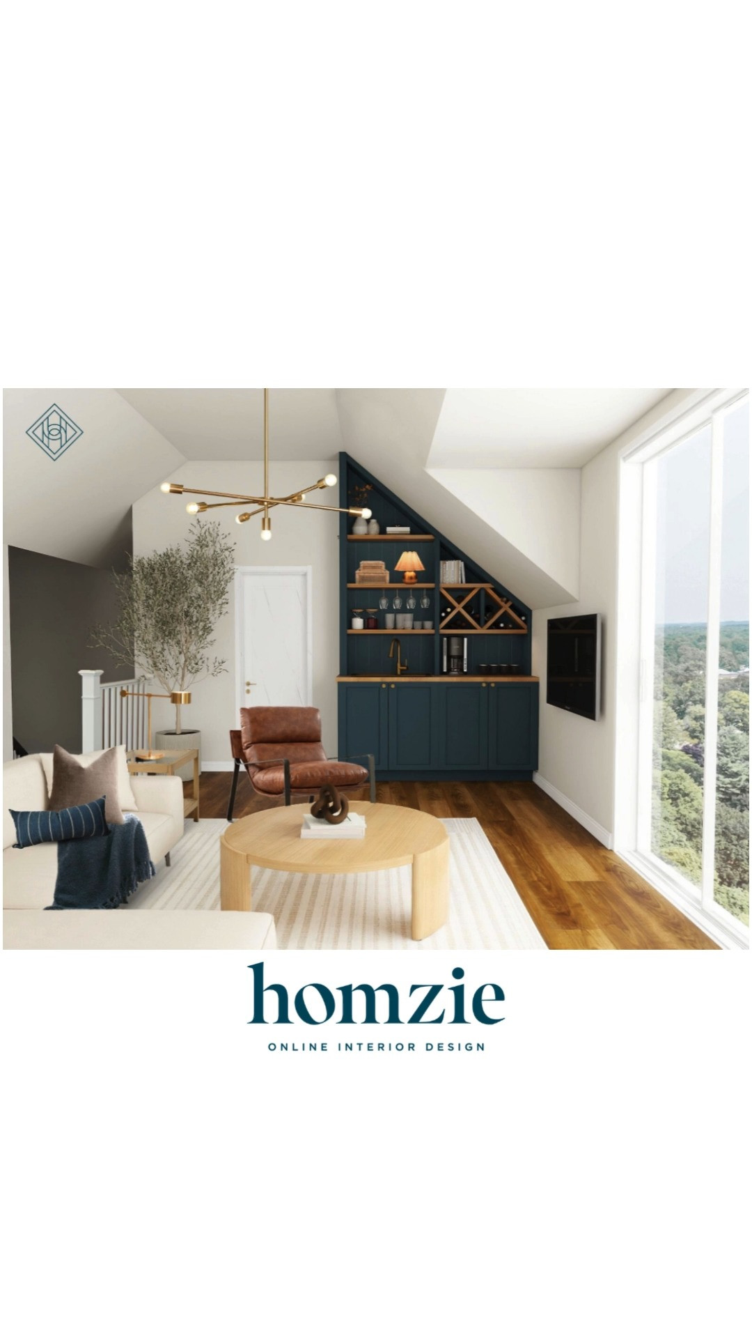 Upstairs landing living room design featuring bar, sectional, rug, coffee table, accent pillows, floor tree, wall art, curtains, decor, etc.

#LTKHome #LTKFinds #LTKFavorites #HomeStyleDaily 

 #LTKHome