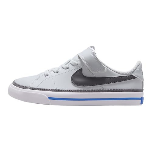 Nike Little Kids' Court Legacy Shoes, Off White/Pencil Point-Crystal Blue, 1Y | Amazon (US)