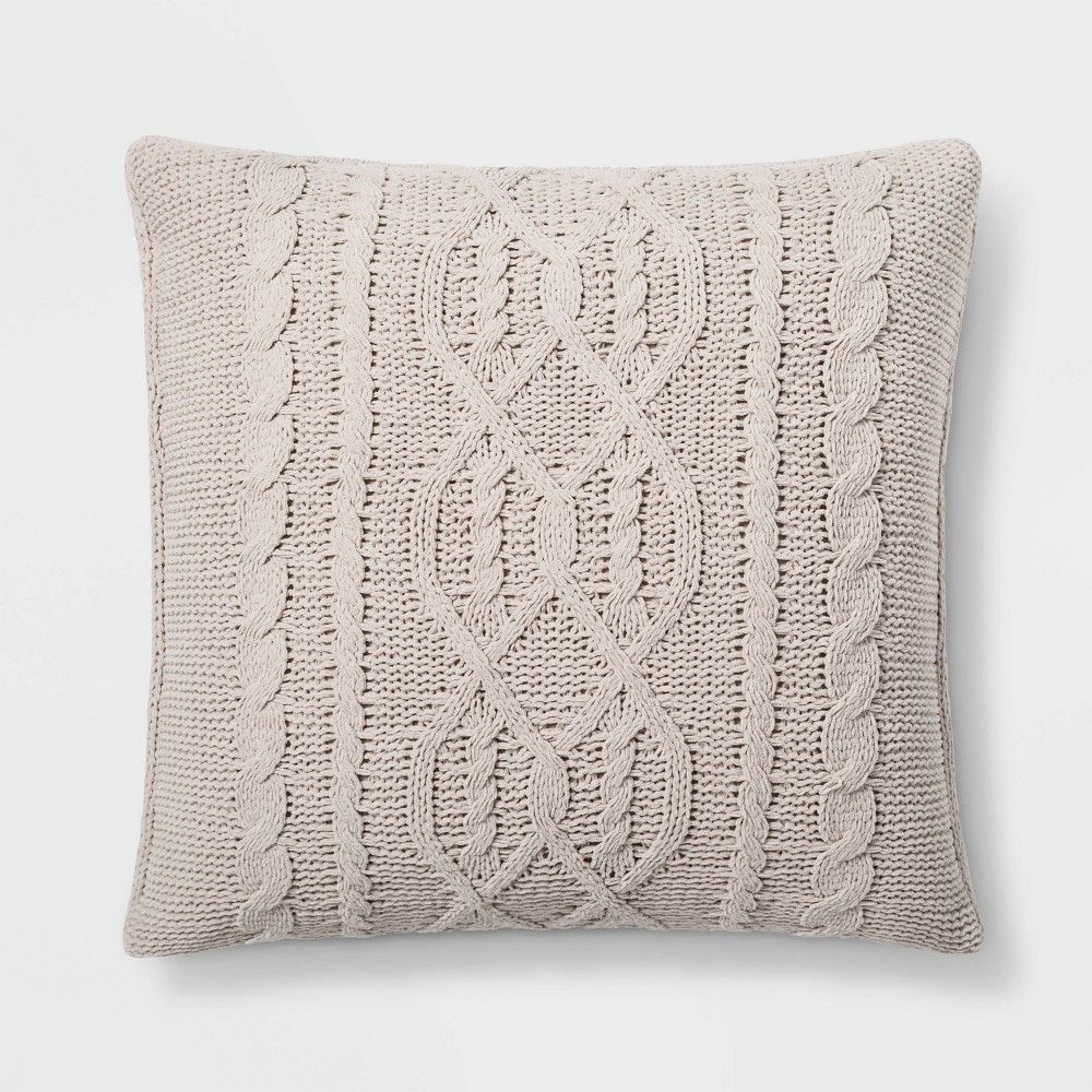 Cable Knit Chenille Pillow - Threshold™ | Target