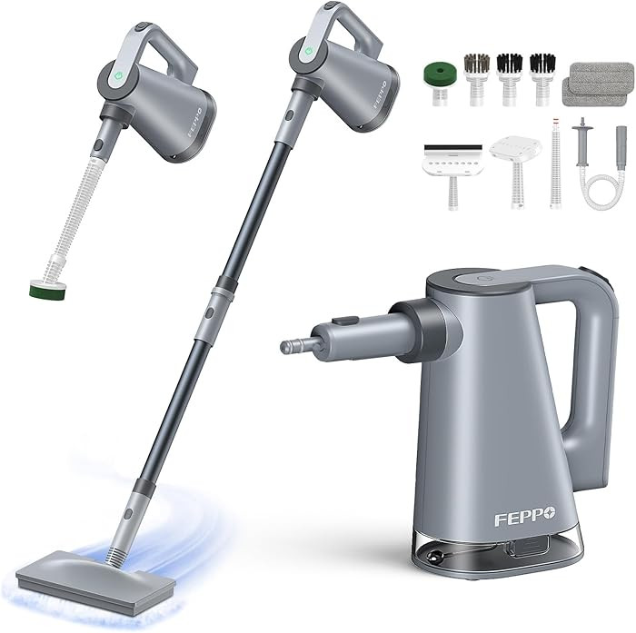 FEPPO Steam Mop with Detachable Handheld Steam Cleaner for Home and Floor Cleaning, 10-in-1 Multi... | Amazon (US)