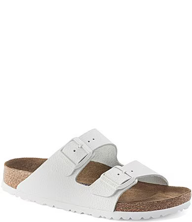 Birkenstock Women's Arizona Textured Leather Soft Footbed Slide Sandals -  10 | Dillard's