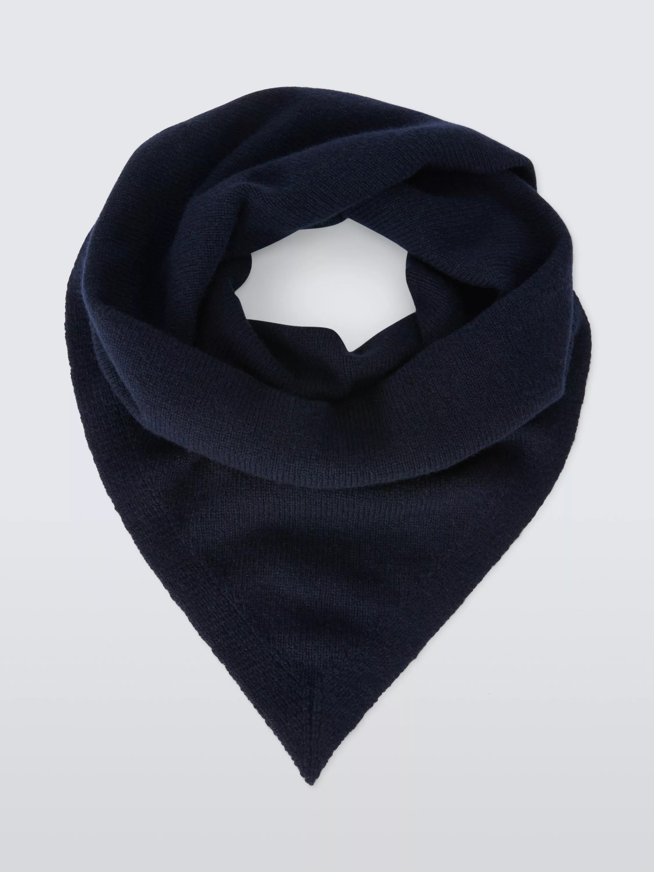 John LewisWool Blend Knit Bandana Scarf, Navy | John Lewis (UK)