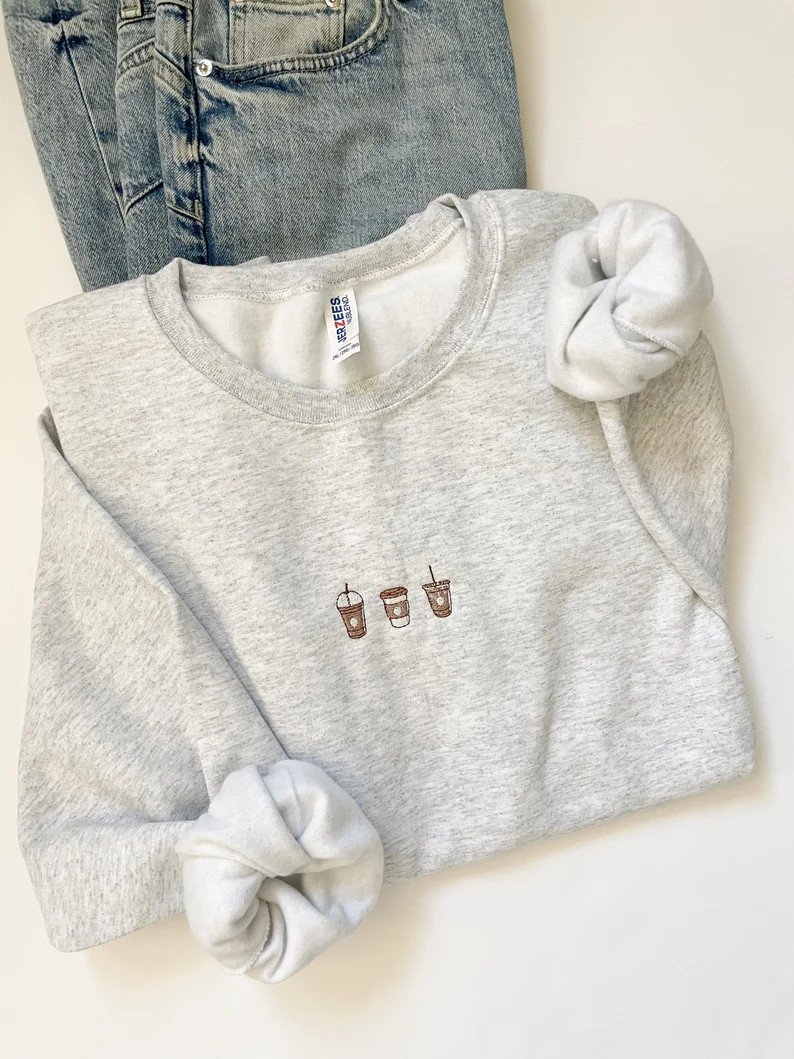 Coffee Sweatshirt Iced Coffee Shirt Trendy Coffee T-Shirt Coffee Lover Addict Gift for Coffee Lov... | Etsy (US)