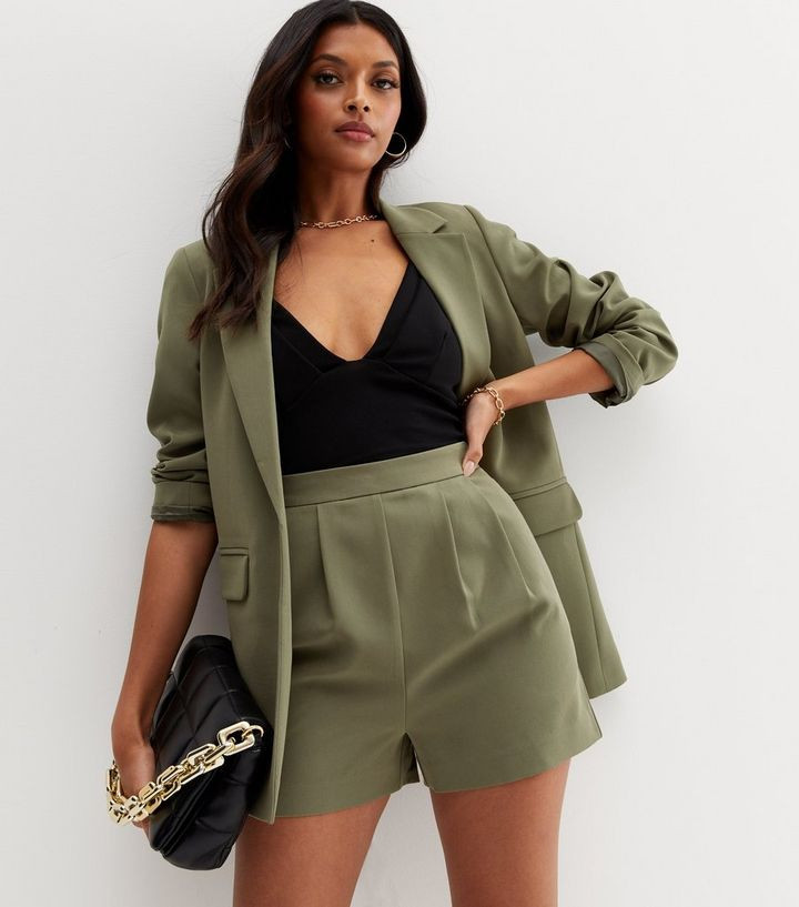 Khaki Tailored Shorts
						
						Add to Saved Items
						Remove from Saved Items | New Look (UK)