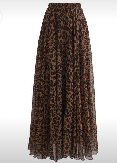Leopard maxi skirt 

#LTKSeasonal #LTKFindsUnder50