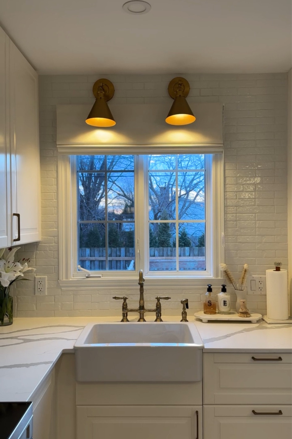 Wall sconces above my sink 🤍


#ltkhome #homedecor #neutralhome #neutralkitchen 

#LTKSeasonal #LTKstyletip #LTKhome