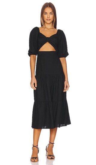 Audrey Midi Dress in Black | Revolve Clothing (Global)