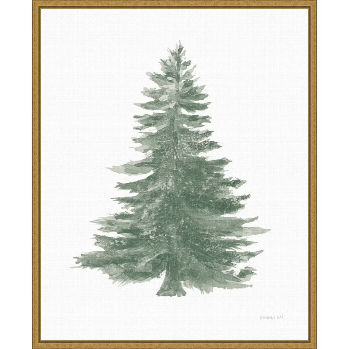 16" x 20" Floursack Holiday Tree by Danhui Nai Framed Canvas Wall Art - Amanti Art: Seasonal Bota... | Target