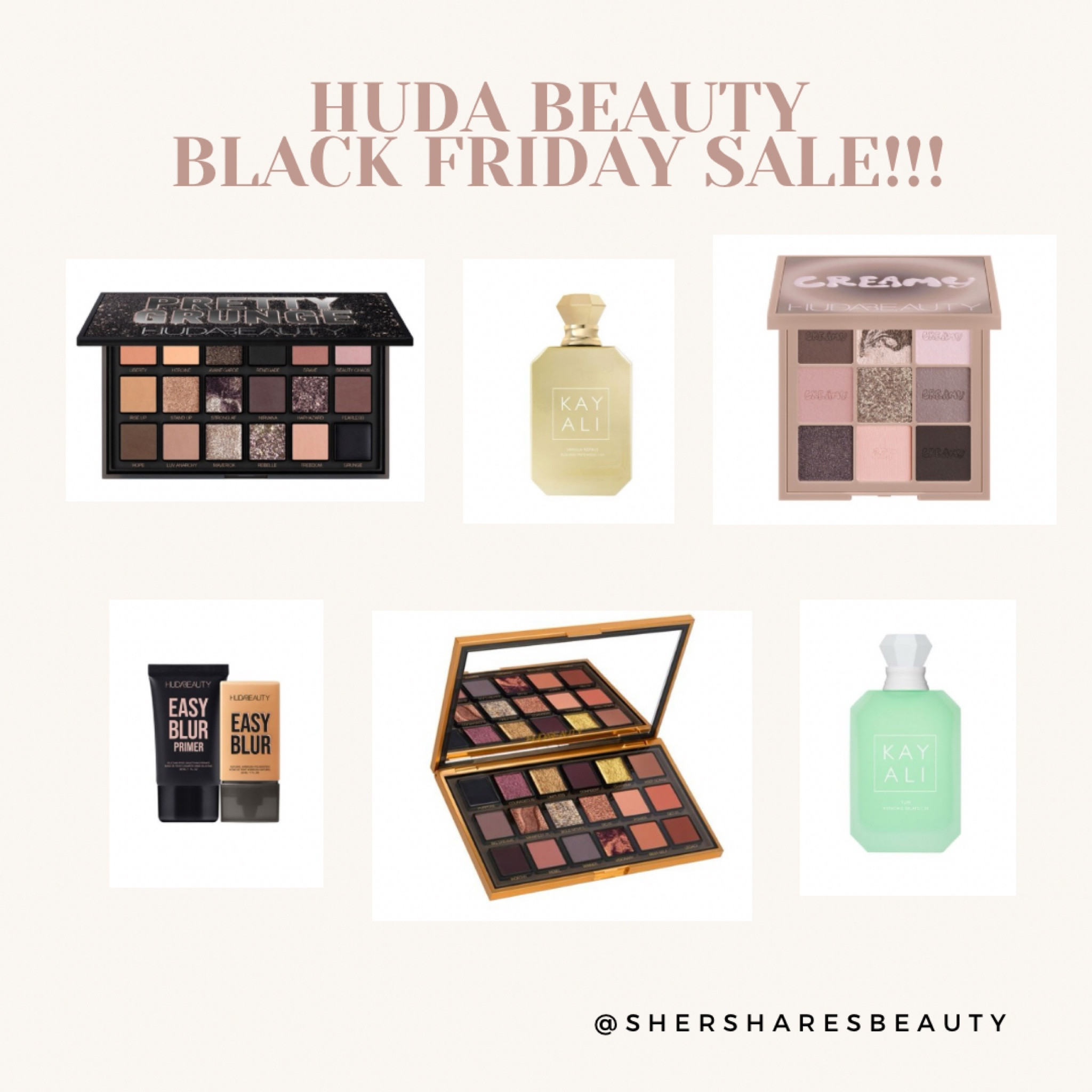 Huge 80% off Black Friday Sale at Huda Beauty!! Pretty Grunge Palette, Empowered Palette, Easy Blur, Kayali and more! 

#LTKbeauty #LTKsalealert