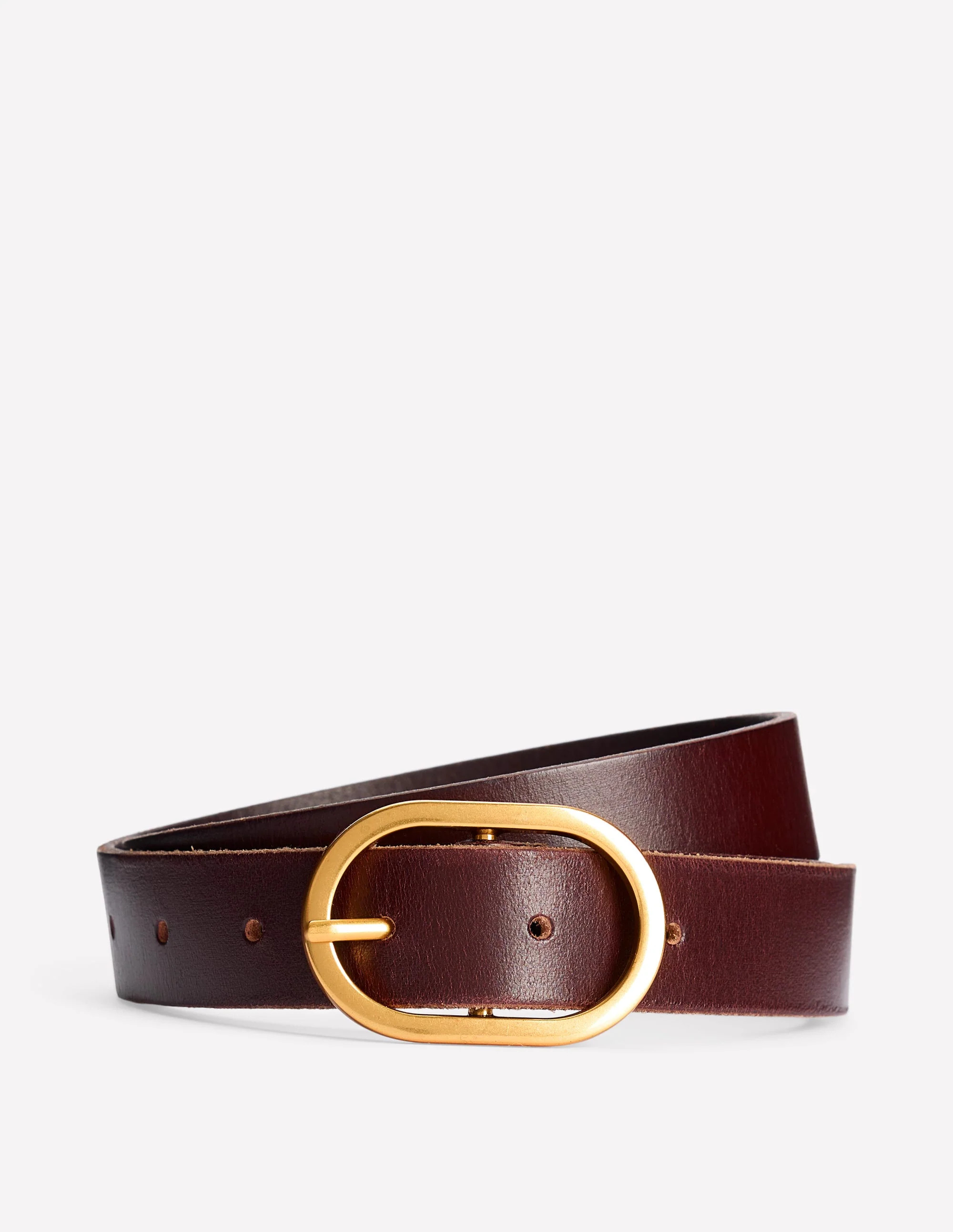 Classic Leather Belt-Bitter Choc | Boden UK