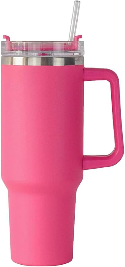 Bileeko 40 oz Tumbler with Handle and Straw, Reusable Stainless Steel Insulated Travel Mug Iced C... | Amazon (US)