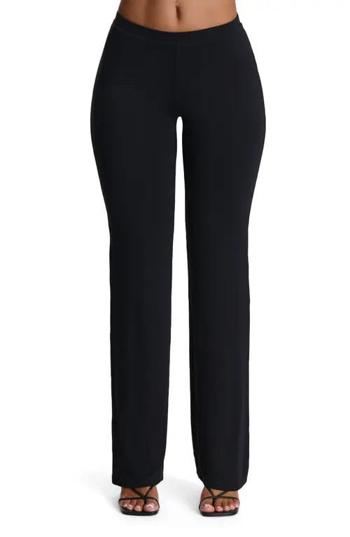 Naked Wardrobe Straight Leg Pants in Black at Nordstrom, Size Small | Nordstrom