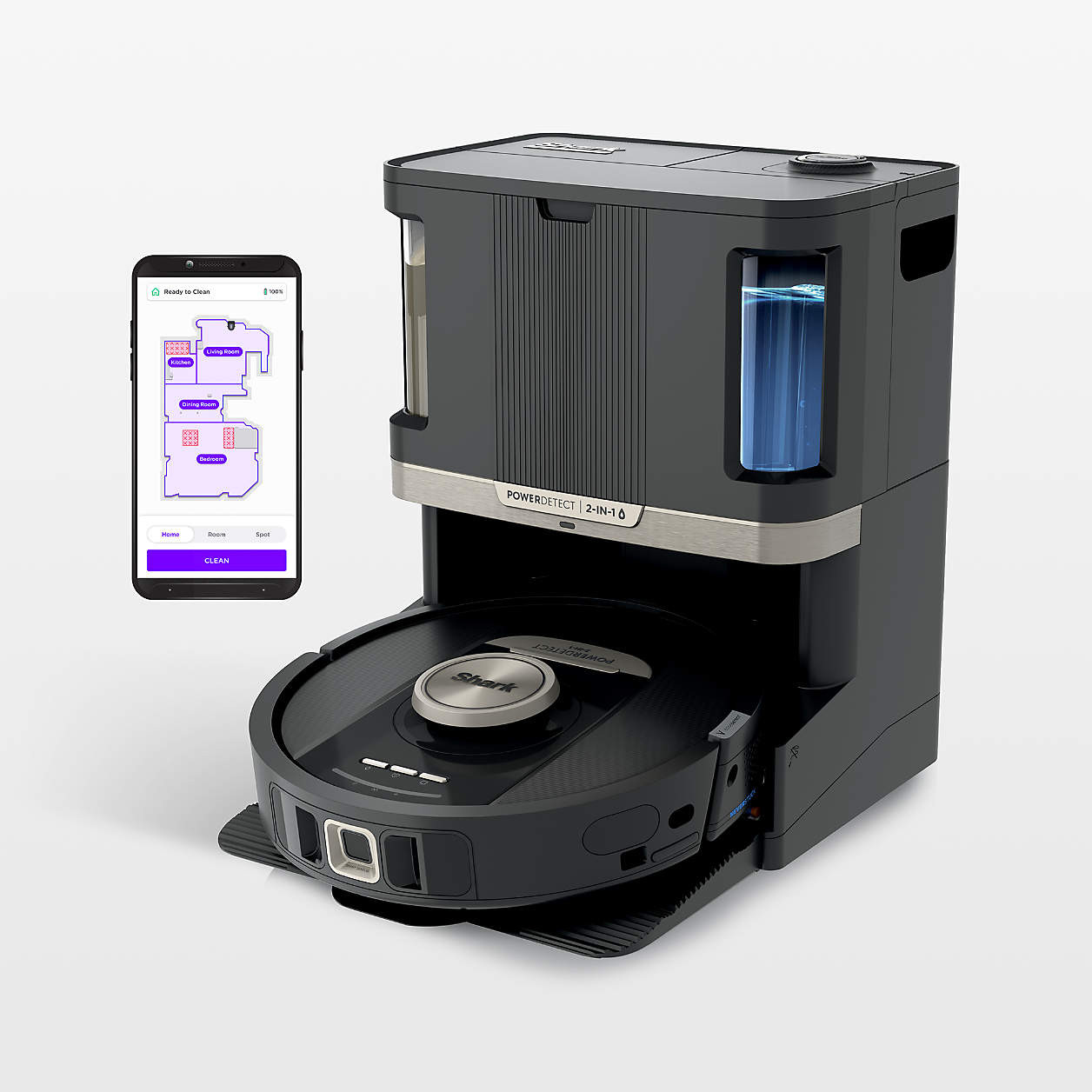 Shark PowerDetect 2-in-1 Robot Vacuum and Mop with NeverTouch Pro Base + Reviews | Crate & Barrel | Crate & Barrel