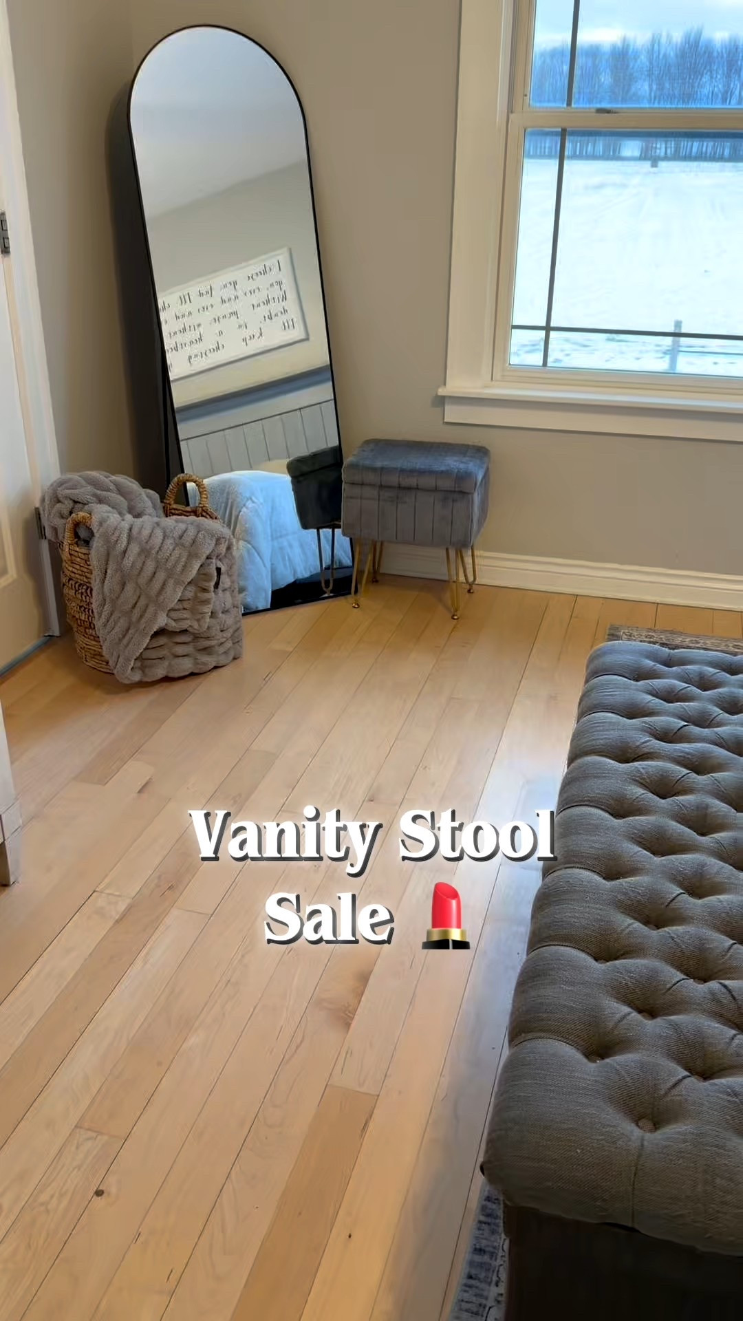 Love this vanity ottoman. It's gorgeous and perfect for storage. #vanity #ottoman #storage
#storagehacks

#LTKHome #LTKSaleAlert #LTKFindsUnder50