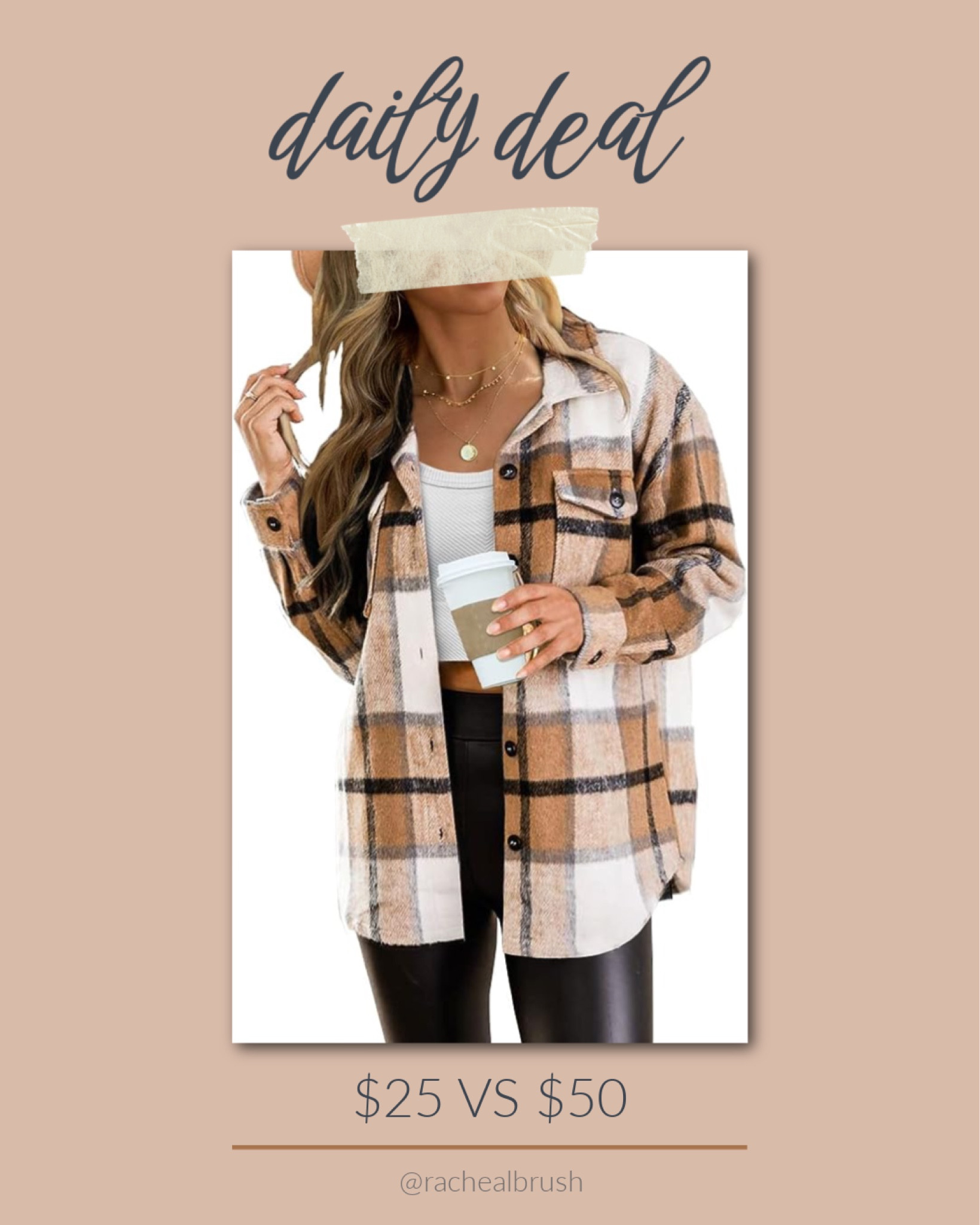 Daily Deal: casual plaid shacket button down long sleeve shirt 

#LTKfindsunder50 #LTKSeasonal #LTKxPrime
