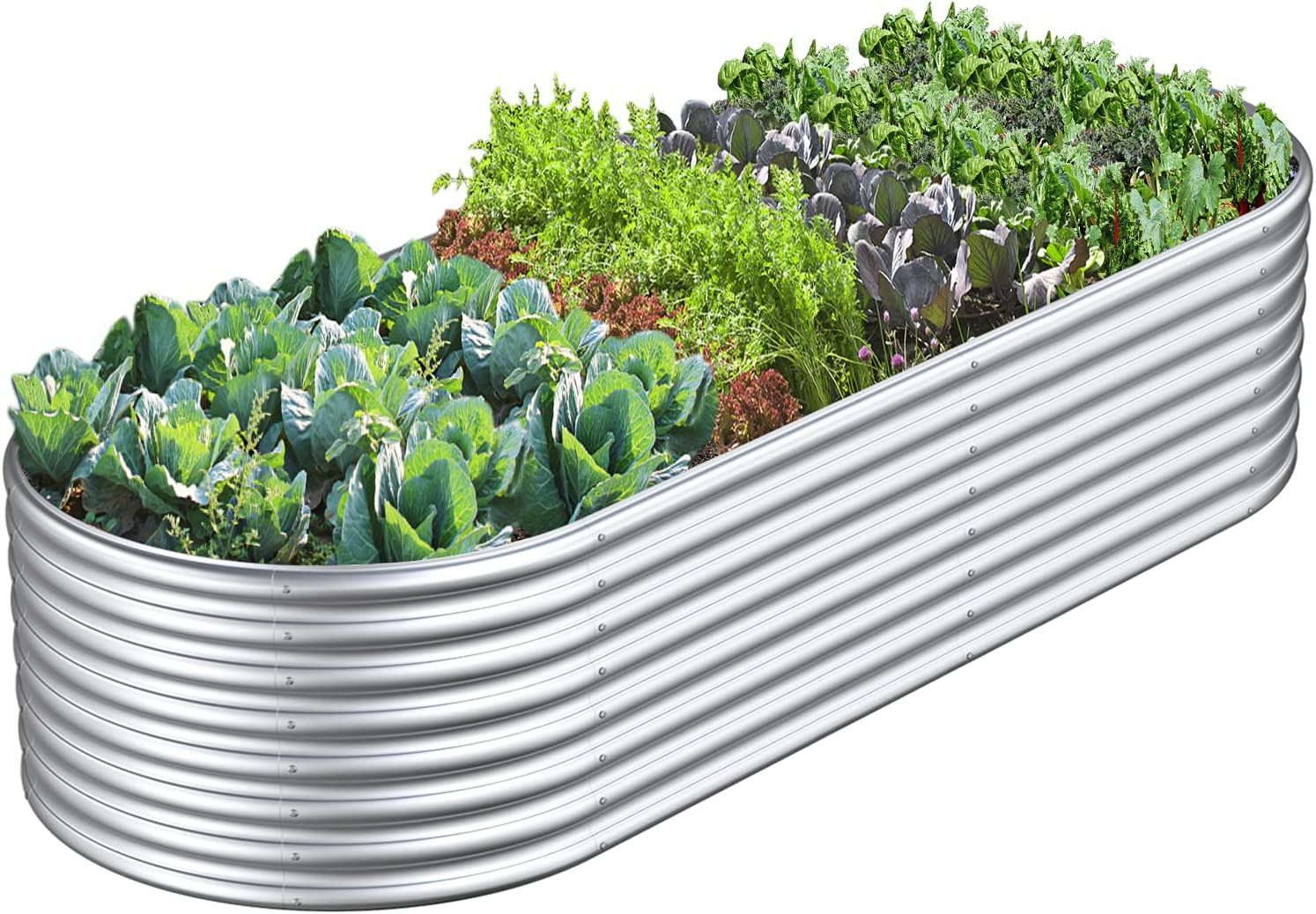 FRIZIONE 6x3x2FT Galvanized Metal Raised Garden Bed for Vegetables, Outdoor Garden Raised Planter... | Amazon (US)
