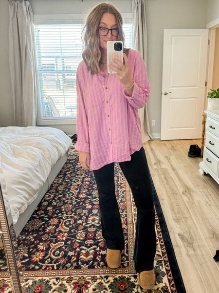 Loveeee this button down. 

Wearing a L. Fits oversized  

#LTKfindsunder50 #LTKstyletip #LTKtravel