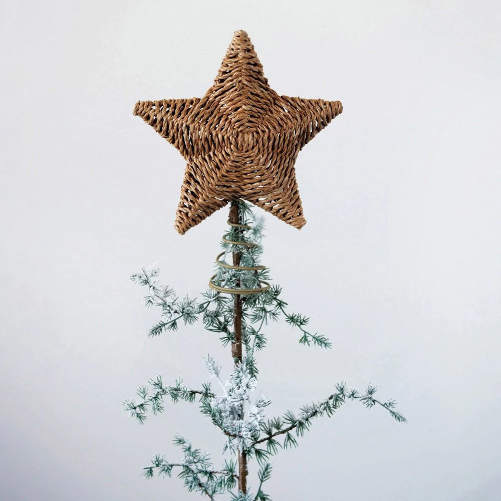 Hand-Woven Star Tree Topper | Burke Decor