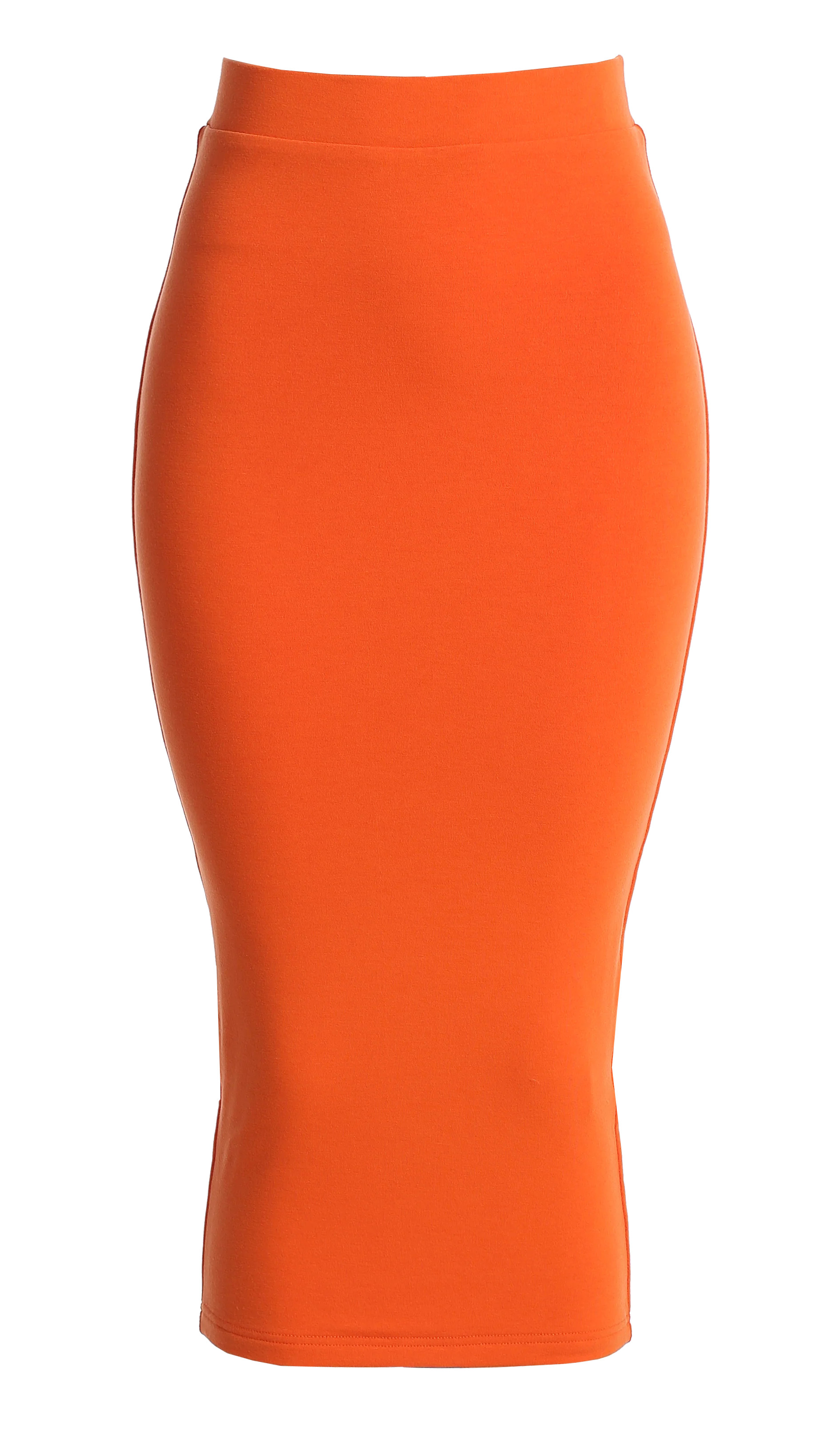 Orange Leilah Midi Skirt | JLUXLABEL