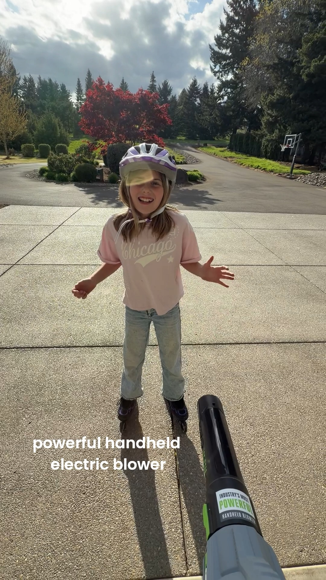 We recently got this handheld electric blower and are super impressed with it! It comes with a really long-lasting battery and is very powerful but easy to hold.
