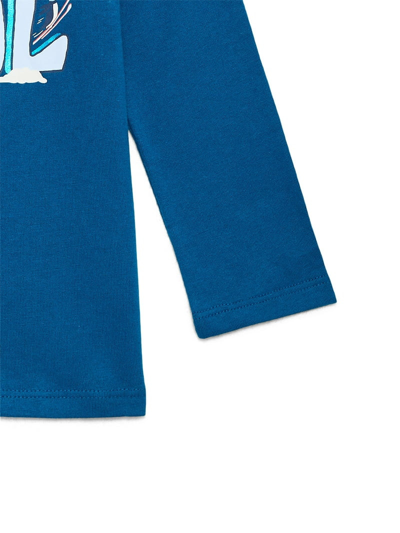 Garanimals Toddler Boys Holiday Graphic Brushed Jersey Tee with Long Sleeves, Sizes 18M-5T | Walmart (US)