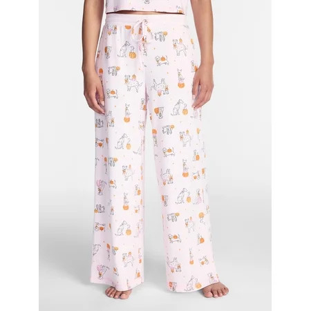 Way to Celebrate Women s Hacci Knit Sleep Pants  29.5” Inseam  Sizes XS to 3X | Walmart (US)