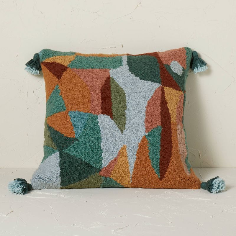 Abstract Punch Needle Square Throw Pillow Multi - Opalhouse&#8482; designed with Jungalow&#8482; | Target