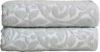 Great Bay Home 100% Cotton Jacquard Bathroom Towels. Absorbent Quick-Dry Plush Bath Towels. Cassi... | Amazon (US)