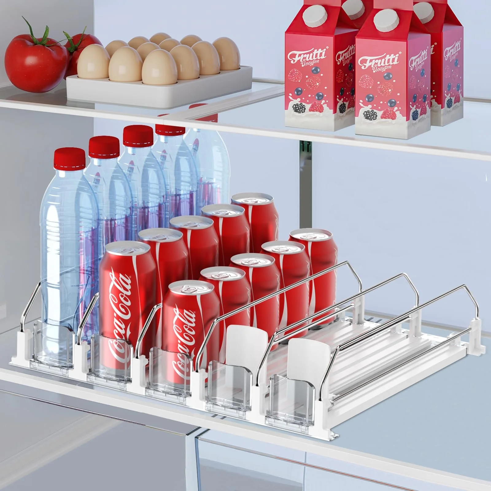 Drink Organizer for Fridge,Self Pushing Fridge Drink Organizer,Automatic Drink Dispenser for Frid... | Walmart (US)