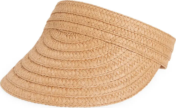 Packable Braided Straw Visor | Nordstrom
