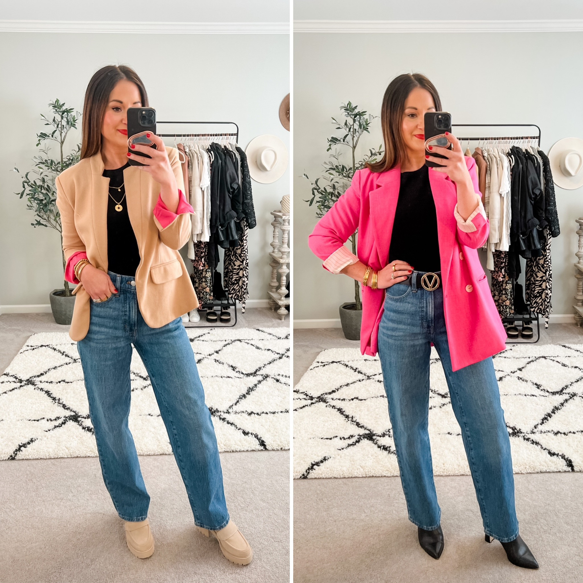 Blazer looks with wide leg jeans from madewell 

#LTKFind #LTKworkwear #LTKstyletip