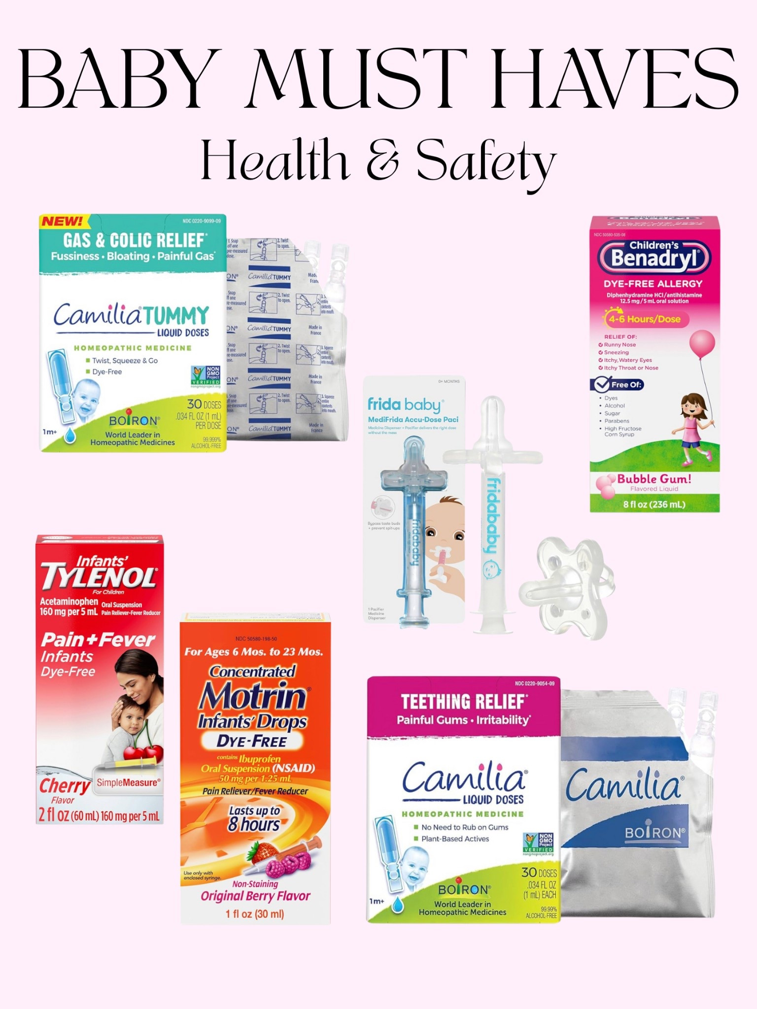 Teething, allergens, fevers—this lineup has you covered.
Camilla drops are my go-to for a natural, plant-based way to ease fussiness and gum pain. But on those really tough teething days? Tylenol and Motrin are must-haves—we rotate them for serious relief.
Benadryl is another essential when starting new allergens or dealing with unexpected reactions. Better to have it and not need it, than the other way around!

Everything is linked on LTK for peace of mind, before the next meltdown hits.
#BabyMedicineCabinet #TeethingTips #NaturalBabyRemedies #LTKbaby #MomLifeEssentials #CamiliaDrops #InfantTylenol #BabyAllergyCare #LTKFinds #PinterestMomTips

#LTKBaby #LTKFamily #LTKHome