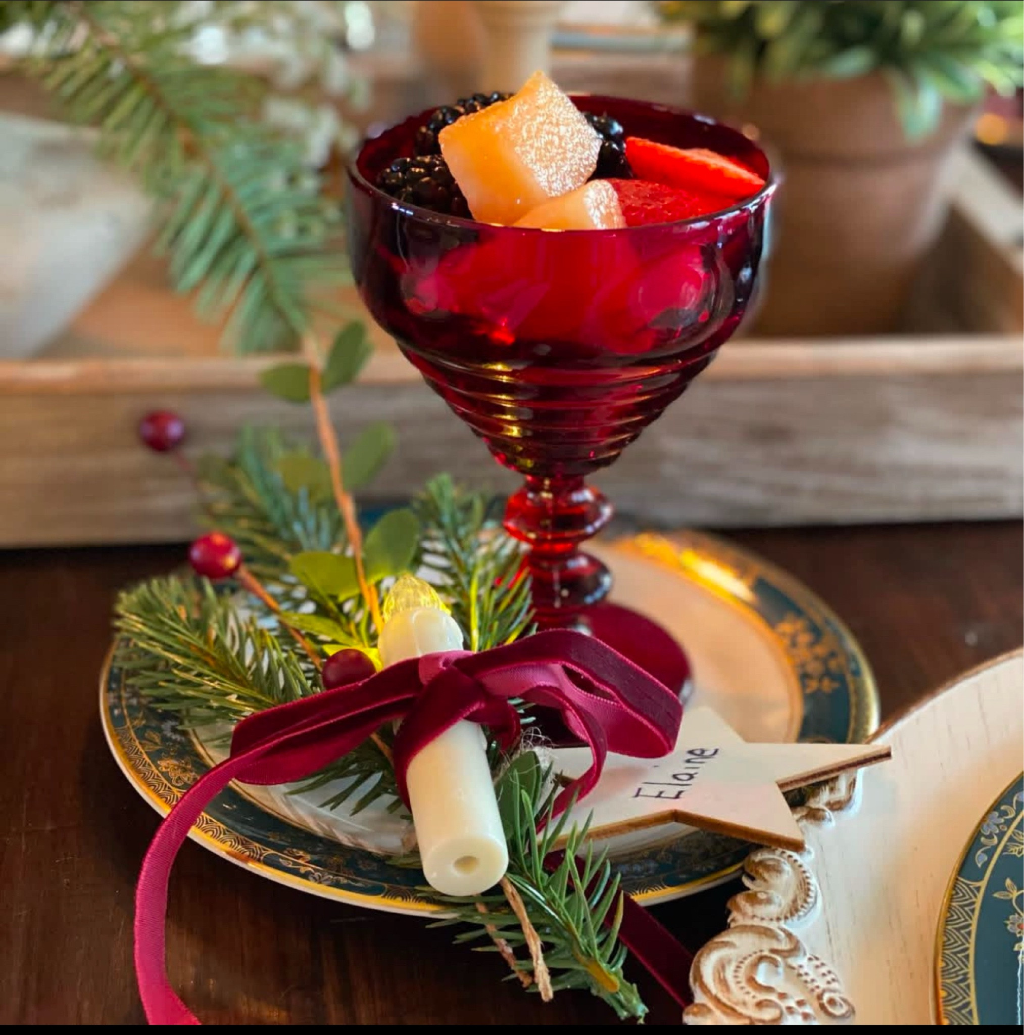 Christmas table details! 