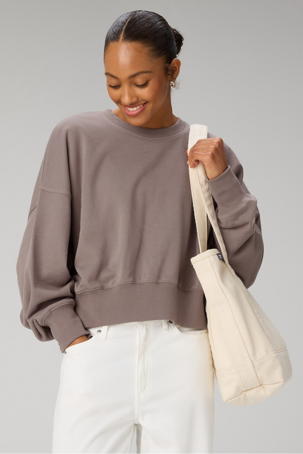 Year Round Terry Crew Neck Sweatshirt | Fabletics