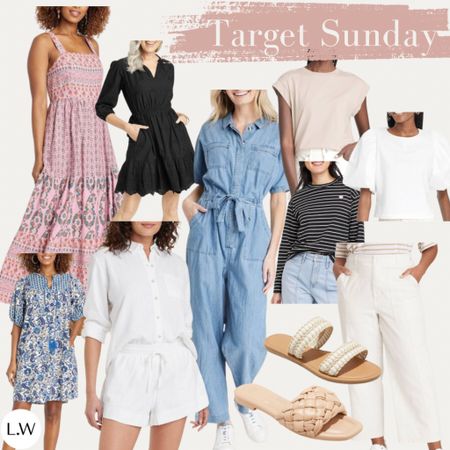 Target Sunday!! The white set / Knox rose dresses / denim jumpsuit 🫶🏻