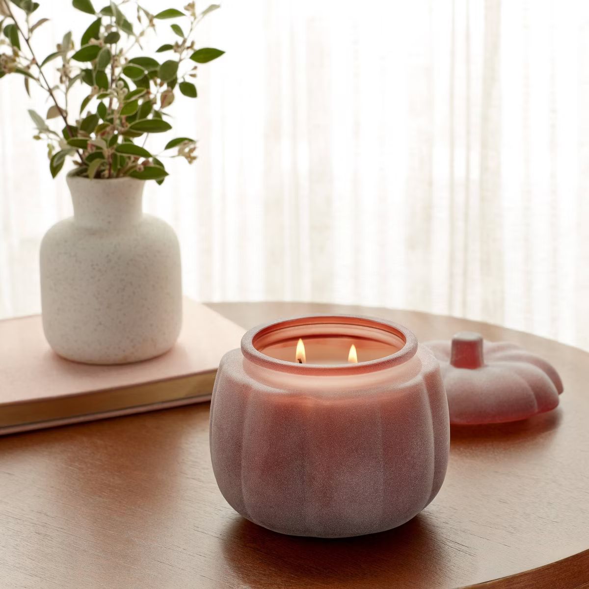 2-Wick Pumpkin Warm Cider and Cinnamon Glass Candle 20oz - Threshold™ | Target