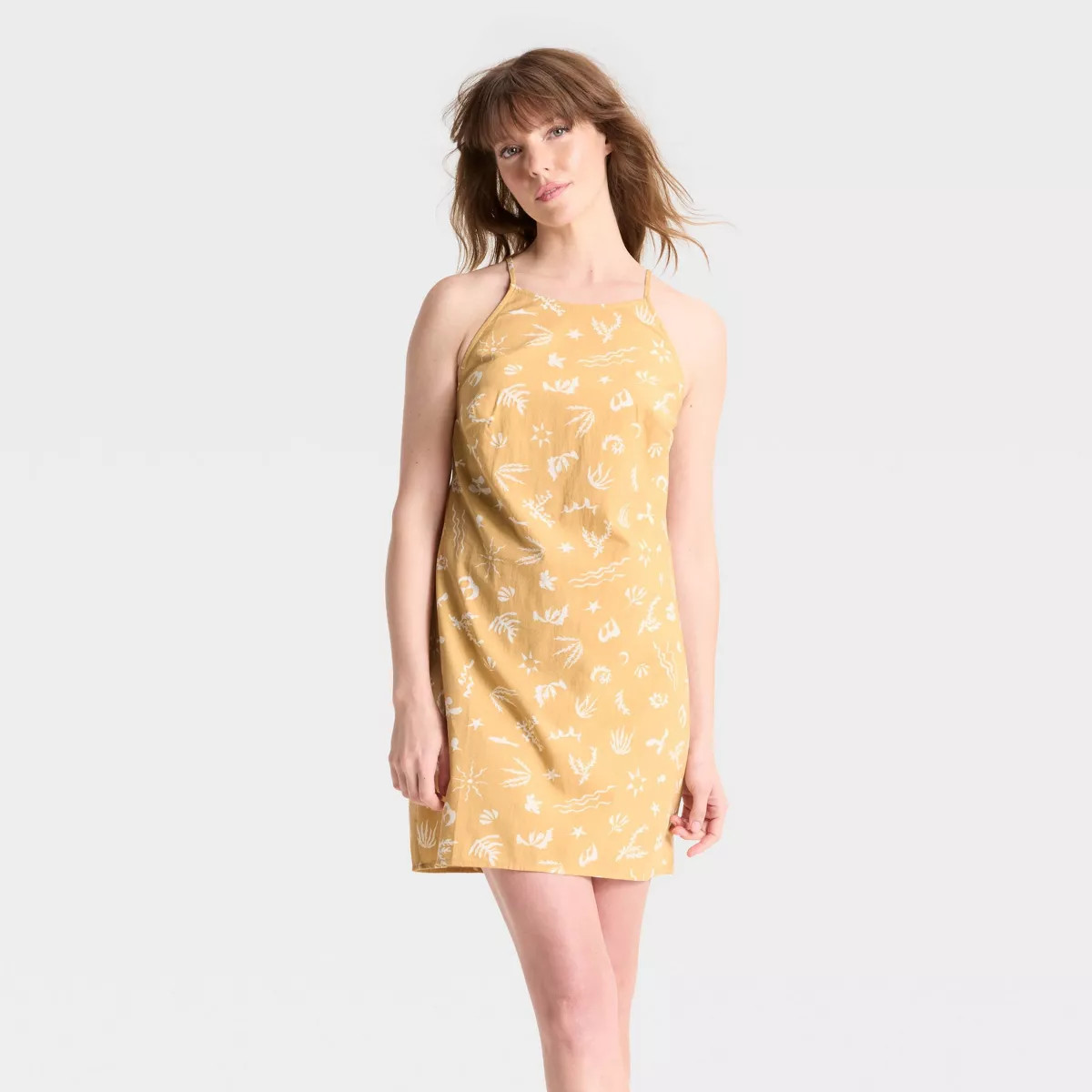 Women's Halter Mini Dress - A New Day™ Tan Seashell S | Target