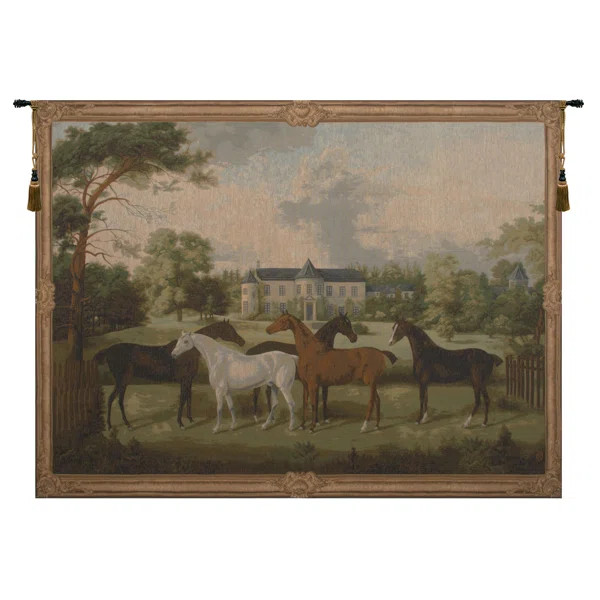 Zahara Five English Horses Tapestry | Wayfair North America