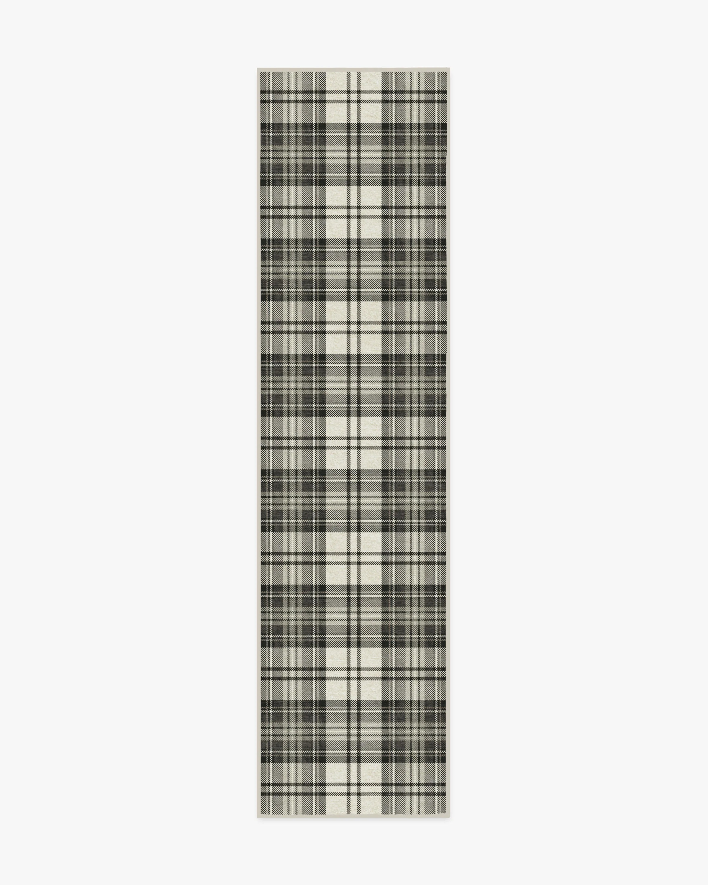 Dress Stewart Tartan Black & Ivory Tufted Rug | Ruggable