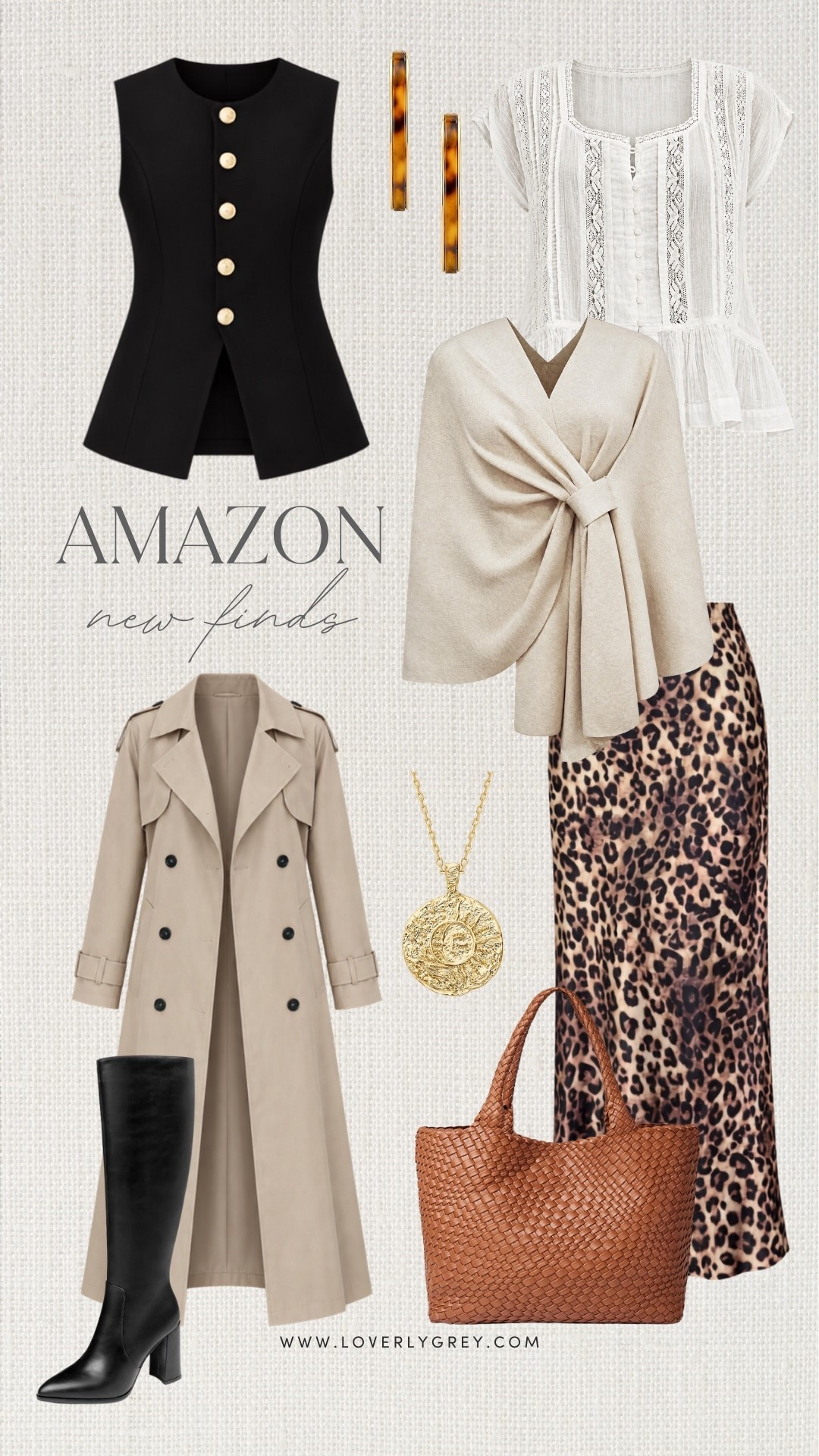 These Amazon fall fashion finds are exactly the kind of pieces I want to wear when I’m ready for fall but still want everything to feel easy and polished. I’m loving the leopard midi skirt, tailored vest, trench coat and woven tote for chic fall outfits, workwear and date night looks.

#LTKootd #LTKSeasonal