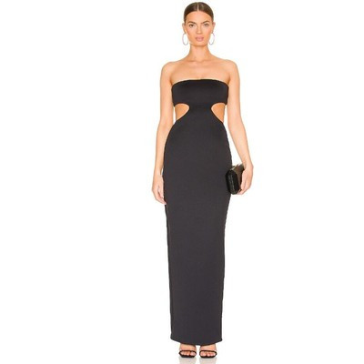 Natalie Rolt Carmen Gown Dress 4 Strapless Cutout Slit Bodycon Long Formal Party  | eBay | eBay US