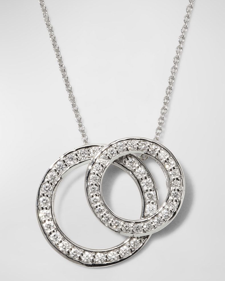 Roberto Coin Two-Circle Pendant Necklace | Neiman Marcus