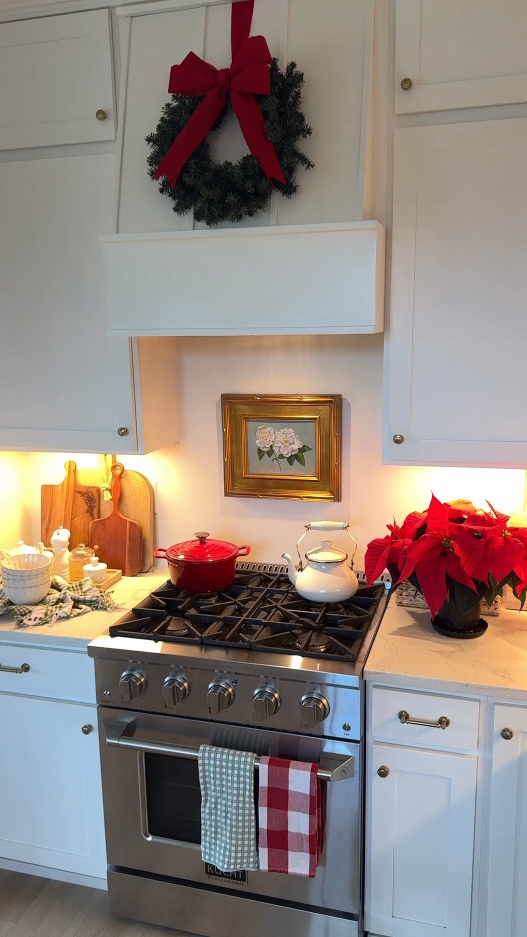 Starting to decorate my Christmas kitchen and this red cast-iron pot is already earning its keep.

I use it for slow-roast recipes, winter soups, and easy weeknight stews, and it looks so pretty sitting out as holiday decor too.

My kids get new Christmas pajamas every year,
so this season I finally grabbed new Christmas pajamas for mom.

The gold stripe on these is subtle and sparkly — so pretty for holiday loungewear and Christmas mornings.

And because it’s not Christmas at my house without them…
my live poinsettias are back.

They last so much longer in my kitchen, and the tray underneath is the secret to keeping them looking fresh through the whole holiday season.

Cozy Christmas home decor, kitchen favorites, and festive pajamas — all linked. #ltkchristmas

#LTKGiftGuide #LTKmomlife #LTKSeasonal