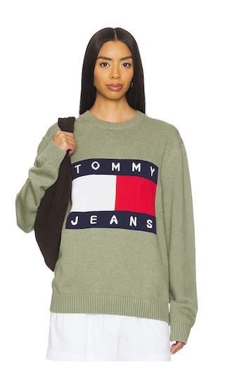 Melange Flag Sweater in Utility Sage Heather | Revolve Clothing (Global)