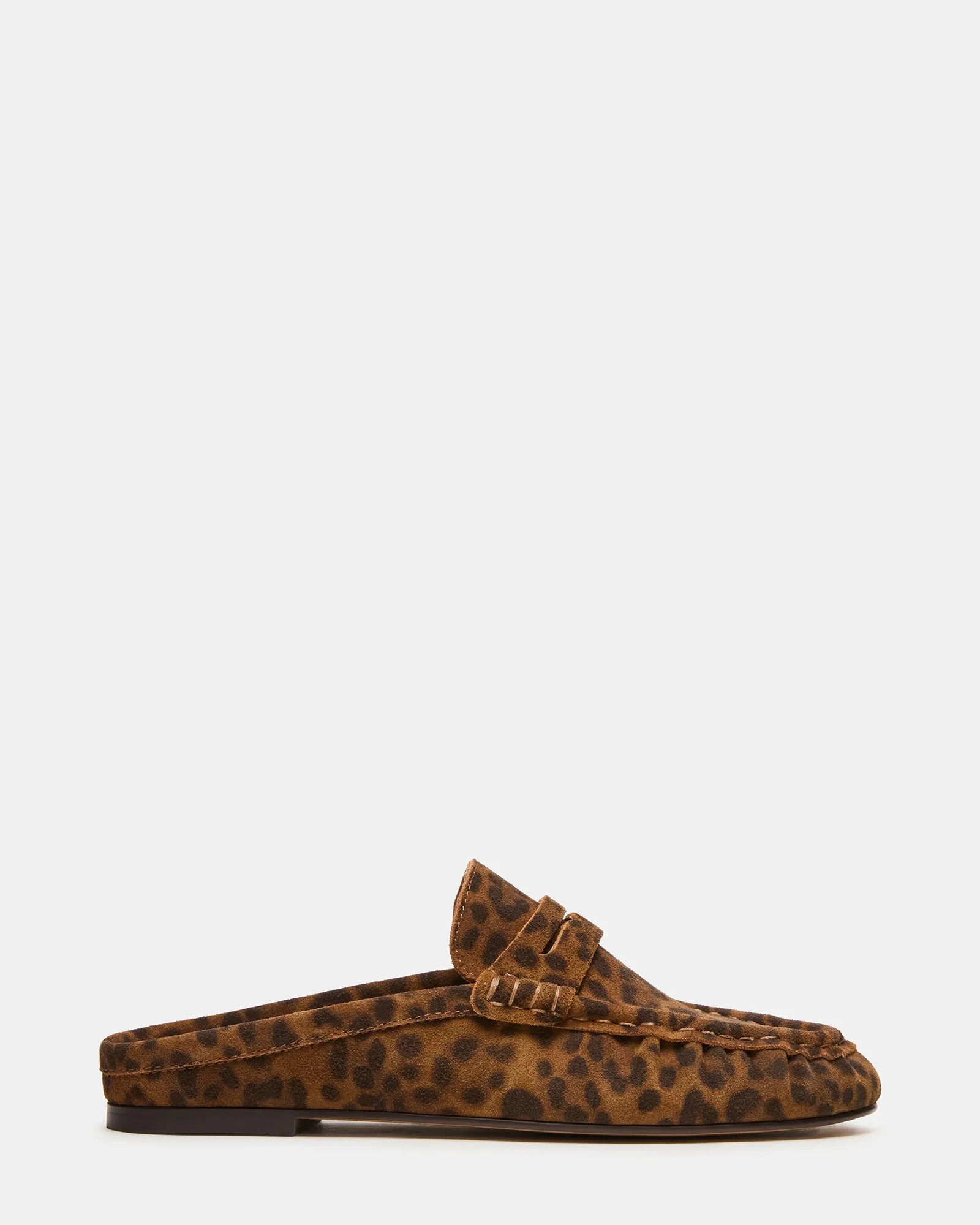 RAFE Leopard Suede Slip-On Mule Women's Flat | Steve Madden (US)