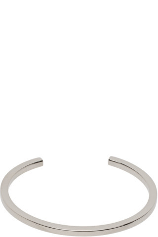 Silver Logo Cuff Bracelet | SSENSE