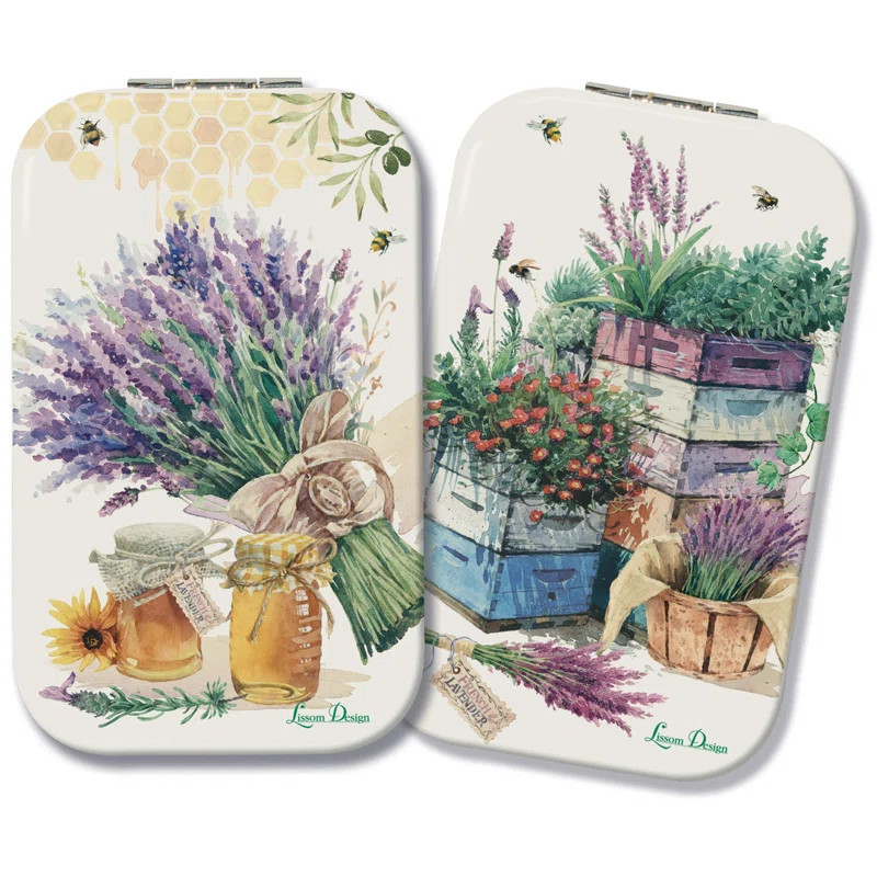 Lavender Bee Farm Compact Mirror Decorative Box | Wayfair North America